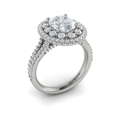 Grand Double Halo Oval Engagement Ring