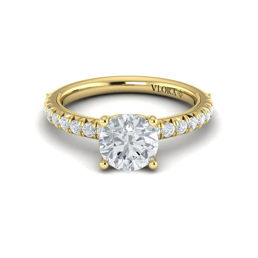 Classic French Pave Engagement Ring