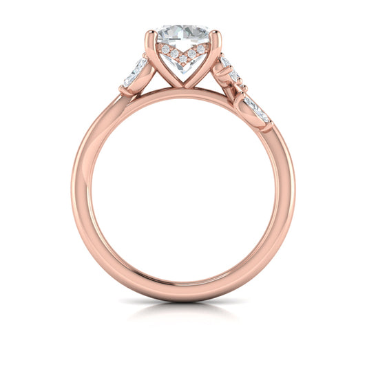 Flora Hidden Halo Engagement Ring