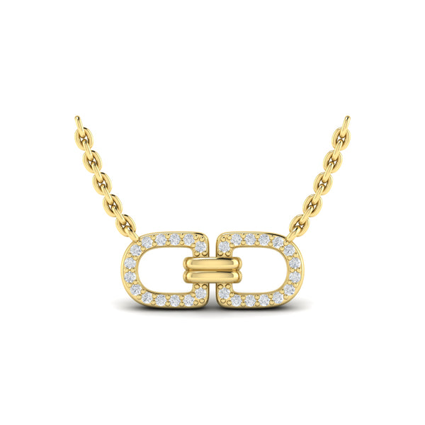 Linked Curves with Diamond Accent Pendant
