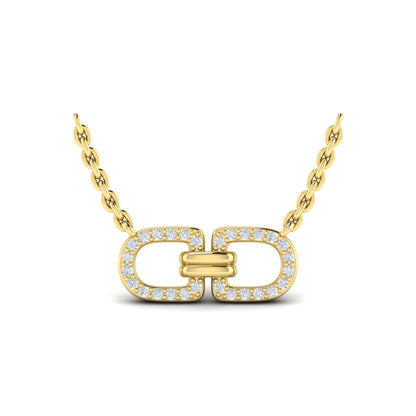 Linked Curves with Diamond Accent Pendant