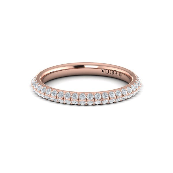 Matching Bands Wedding Band in 14K Rose Gold by Vlora Bridal