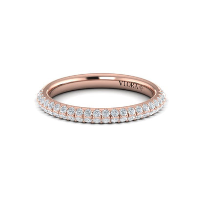 Matching Bands Wedding Band in 14K Rose Gold by Vlora Bridal