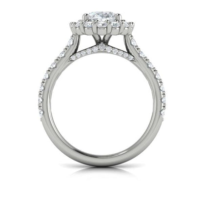 Bloom Halo Oval Engagement Ring