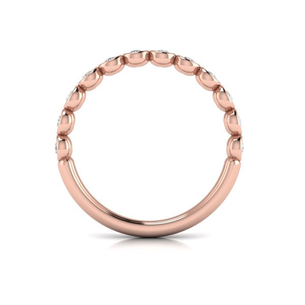 Stackable Bands Wedding Band in 14K Rose Gold by Vlora Bridal