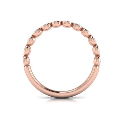 Stackable Bands Wedding Band in 14K Rose Gold by Vlora Bridal