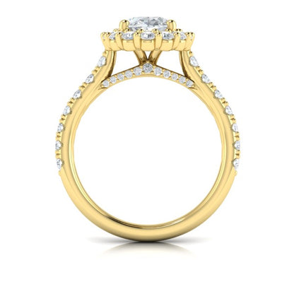 Bloom Halo Oval Engagement Ring