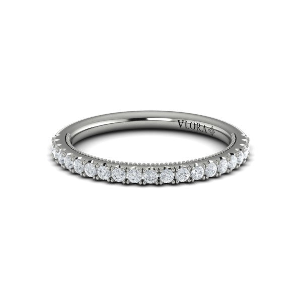 Matching Bands Wedding Band in 14K White Gold by Vlora Bridal