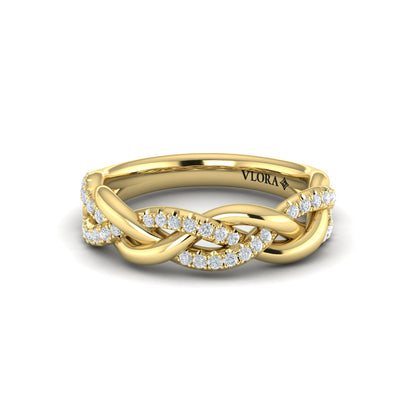 Alternating Diamond Twist Ring