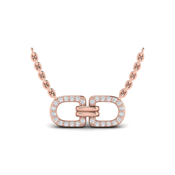Linked Curves with Diamond Accent Pendant
