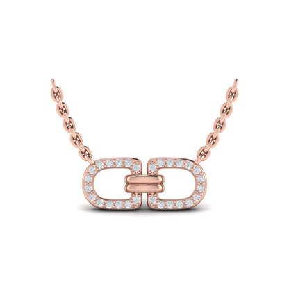 Linked Curves with Diamond Accent Pendant