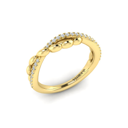 Beaded Twist Stackable Band