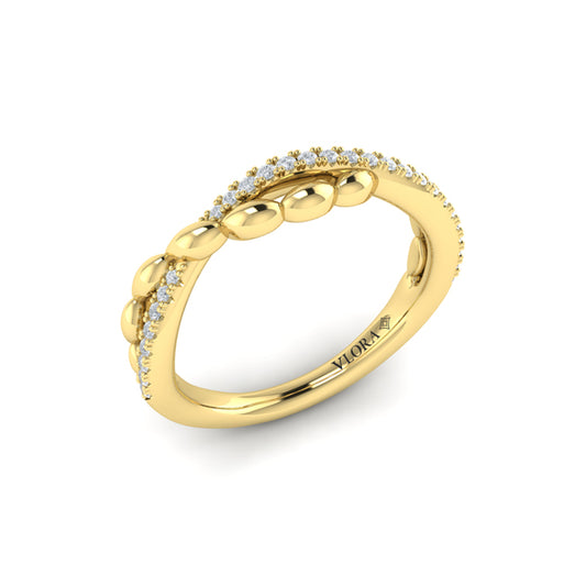 Beaded Twist Stackable Band