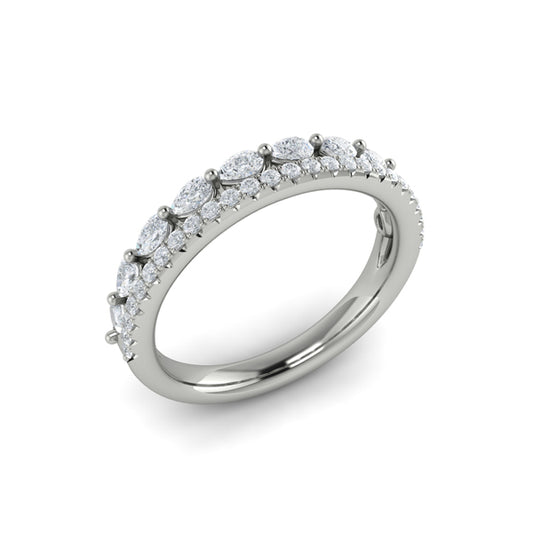 Stackable Bands Wedding Band in Platinum by Vlora Bridal
