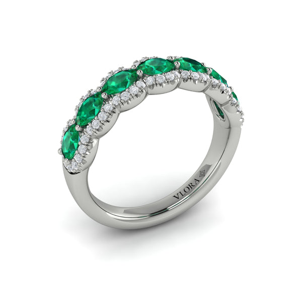 Diamond and Emerald Statement Ring