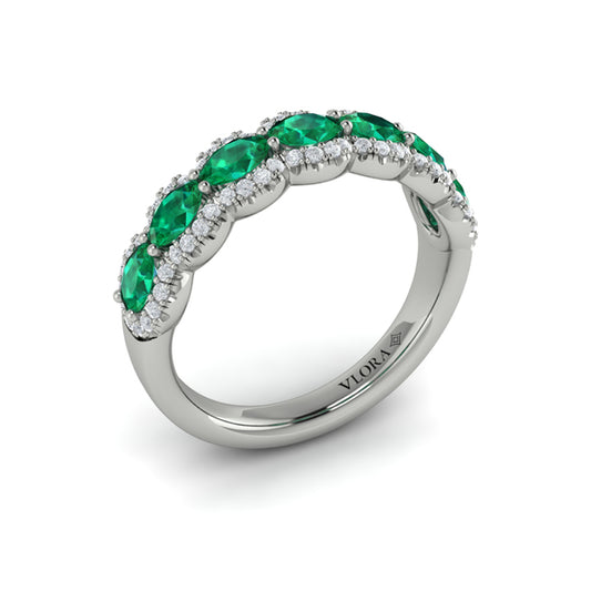 Diamond and Emerald Statement Ring