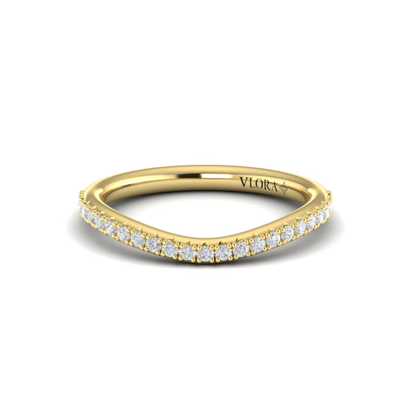 Matching Bands Wedding Band in 14K Yellow Gold by Vlora Bridal