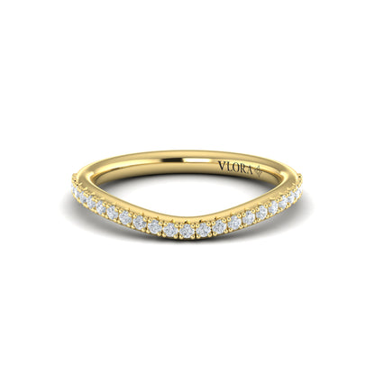Matching Bands Wedding Band in 14K Yellow Gold by Vlora Bridal