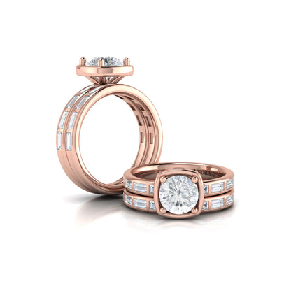 Art Deco Baguette Channel Engagement Ring