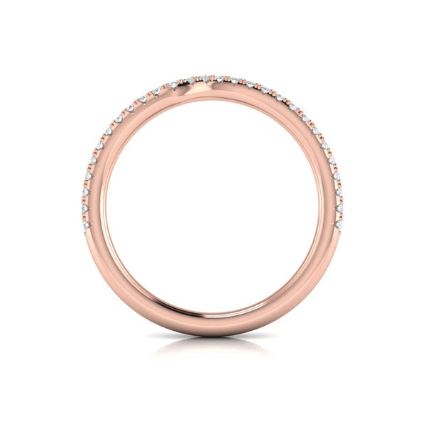 Matching Bands Wedding Band in 14K Rose Gold by Vlora Bridal