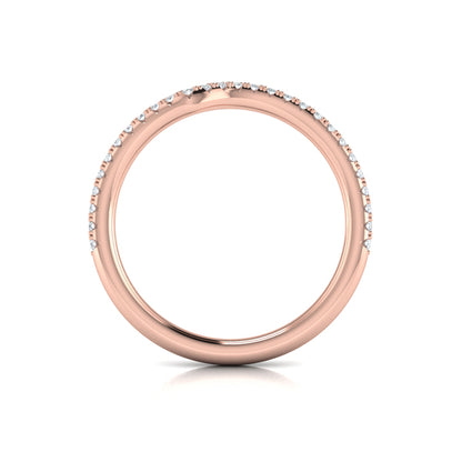 Matching Bands Wedding Band in 14K Rose Gold by Vlora Bridal