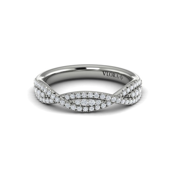 Stackable Bands Wedding Band in Platinum by Vlora Bridal