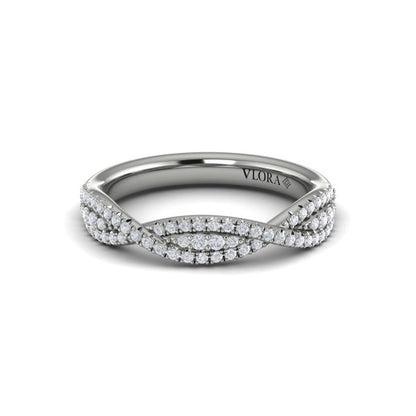 Stackable Bands Wedding Band in Platinum by Vlora Bridal