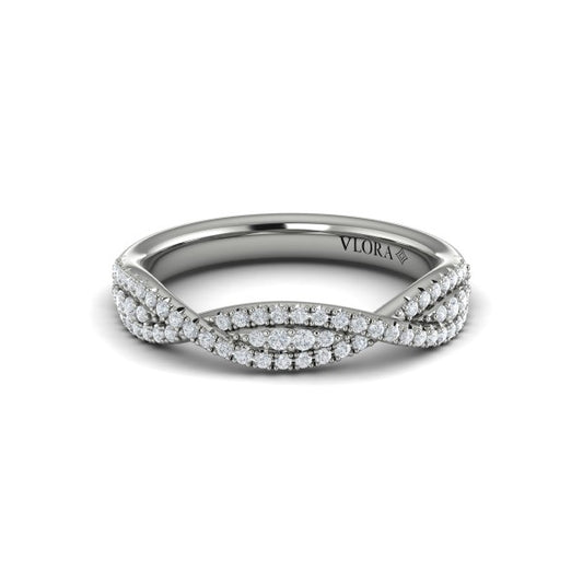 Stackable Bands Wedding Band in Platinum by Vlora Bridal