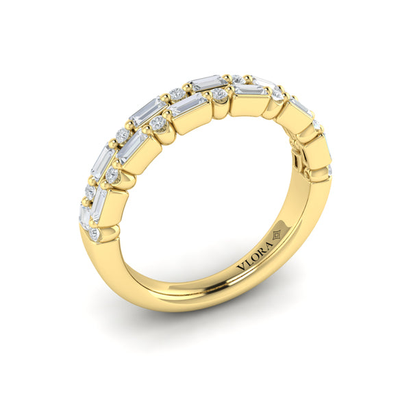Diamond Baguette Two Row Ring
