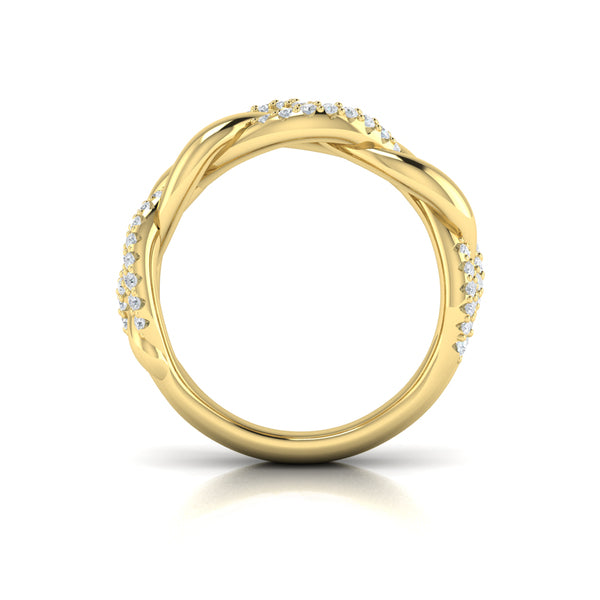 Alternating Diamond Twist Ring