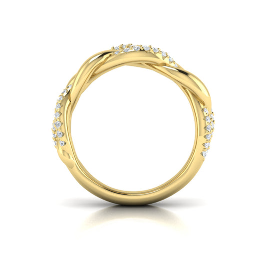 Alternating Diamond Twist Ring