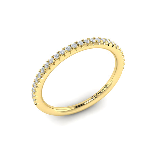 Matching Band for Diamond Accent Bezel Oval Halo Engagement Ring