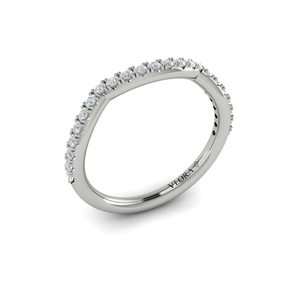 Matching Band for Entwined Solitaire Engagement Ring with Hidden Halo