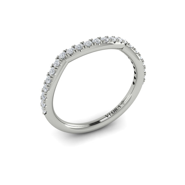 Matching Band for Entwined Solitaire Engagement Ring with Hidden Halo