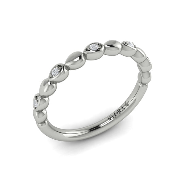 Stackable Bands Wedding Band in Platinum by Vlora Bridal