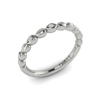 Stackable Bands Wedding Band in Platinum by Vlora Bridal