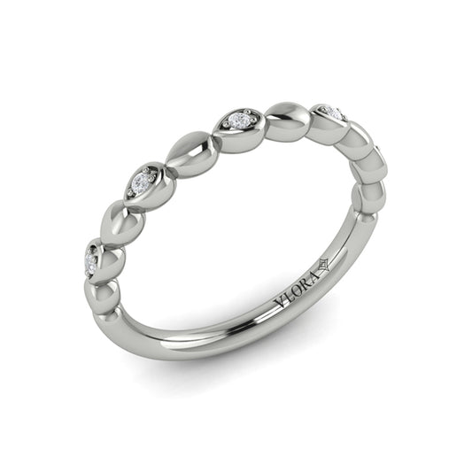 Stackable Bands Wedding Band in Platinum by Vlora Bridal