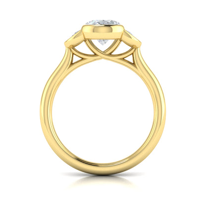 Bezel Three-Stone Engagement Ring