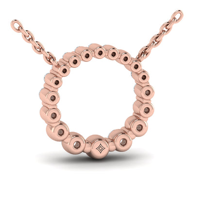 Graduated Diamond Circle Necklace