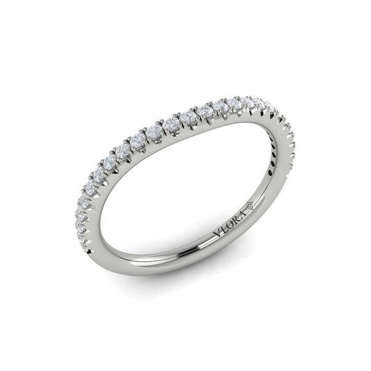 Matching Band for Double Halo Pavé Round Engagement Ring