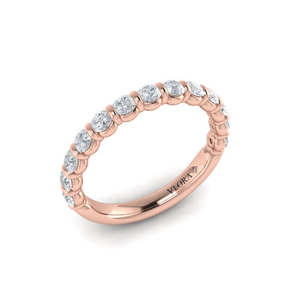 Matching Band for Bezel Diamond Accent Round Engagement Ring