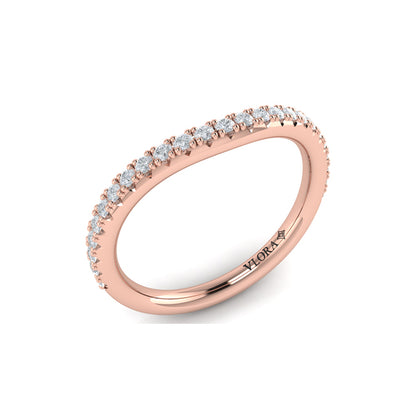 Matching Bands Wedding Band in 14K Rose Gold by Vlora Bridal