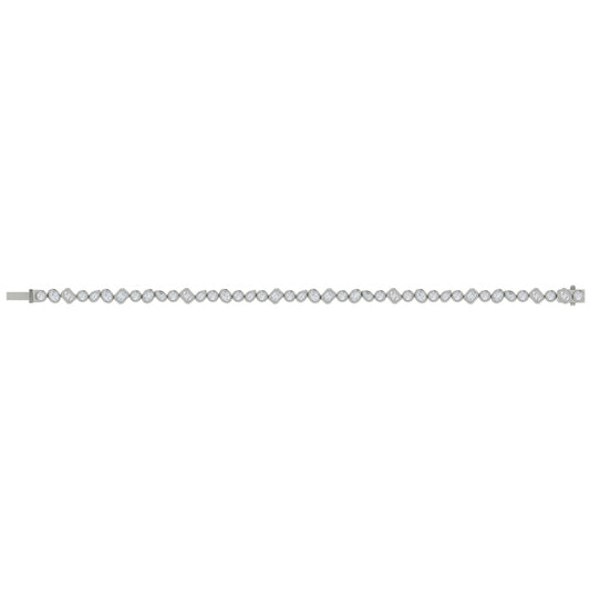 Mixed Shape Bezel Set Diamond Bracelet