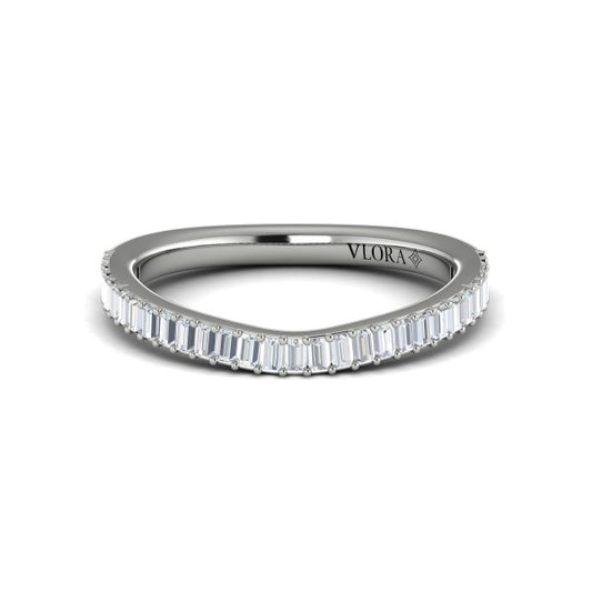 Matching Bands Wedding Band in Platinum by Vlora Bridal