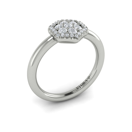 Diamond Cluster Single Honeycomb Ring