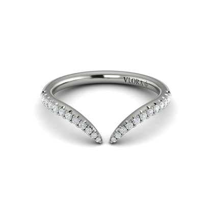 Diamond Open Chevron Ring