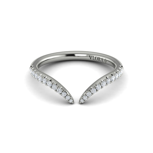 Diamond Open Chevron Ring