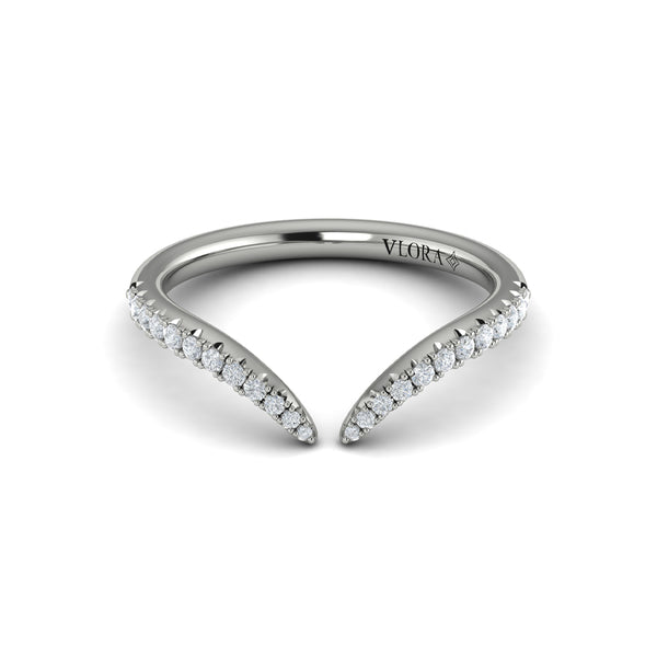 Diamond Open Chevron Ring