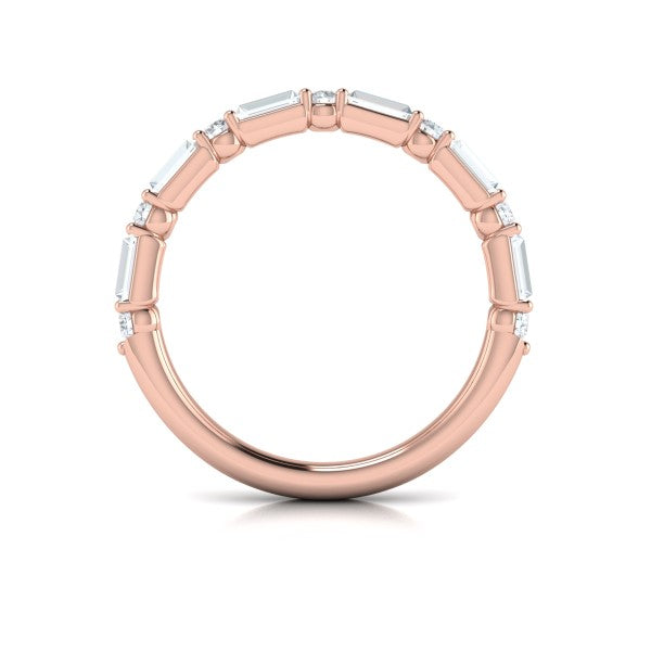 Matching Bands Wedding Band in 14K Rose Gold by Vlora Bridal
