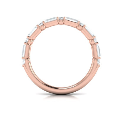 Matching Bands Wedding Band in 14K Rose Gold by Vlora Bridal
